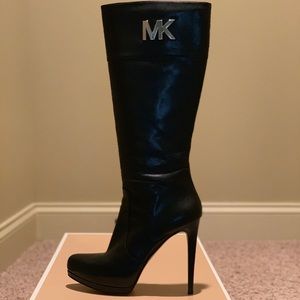 MICHAEL Michael Kors Black Leather Hayley Boot